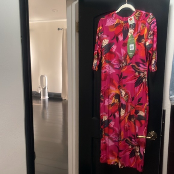 FARM RIO‼️‼️Colorful Flowers Jersey Midi Dress - Picture 9 of 11